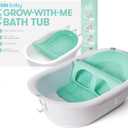 Frida Baby 4-in-1 Grow-with-Me Baby Bathtub, Baby Tub for Newborns to Toddler with Removable Bath Seat & Backrest for Bath Support in Tub, Green