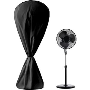 Fan Cover Dustproof Standing Pedestal Round Floor Electric Fan Dust Covers Household Patio Fans 420D Heavy Duty Oxford Cover Waterproof Floor Covers for Indoor Outdoor (Black)