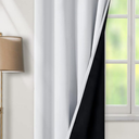 BGment Greyish White 100% Blackout Curtains for Living Room 84 Inch Length 1 Panel, Thermal Insulated Full Light Blocking Energy Save Window Drapes for Nursery Bedroom Darkening, 52 Inch Wide Each