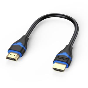 4K Short HDMI Cable 6 inch, HDMI Cord 0.5FT High Speed HDMI to HDMI Cable 2.0(4K@60Hz, 2K@144Hz, 1080P@120Hz, 18Gbps, HDR, 3D, HDCP 2.2, ARC) for HDTV, Switch, PS4/PS5, Xbox, Blu-ray, Monitor