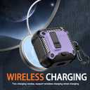 Compatible with AirPods 4th Gen Case with Phone Stand,Full Drop Protection Automatic Snap Switch and Lock Design with Cleaner Kit for Airpods 4 with Active Noise Cancellation Charging(2024)