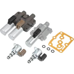 ACROPIX No.28250-P6H-024/28250-P7W-003 Transmission Shift Solenoid Replacement Fit for Honda Odyssey - Pack of 4 Silver Tone Bronze Tone Black Brown