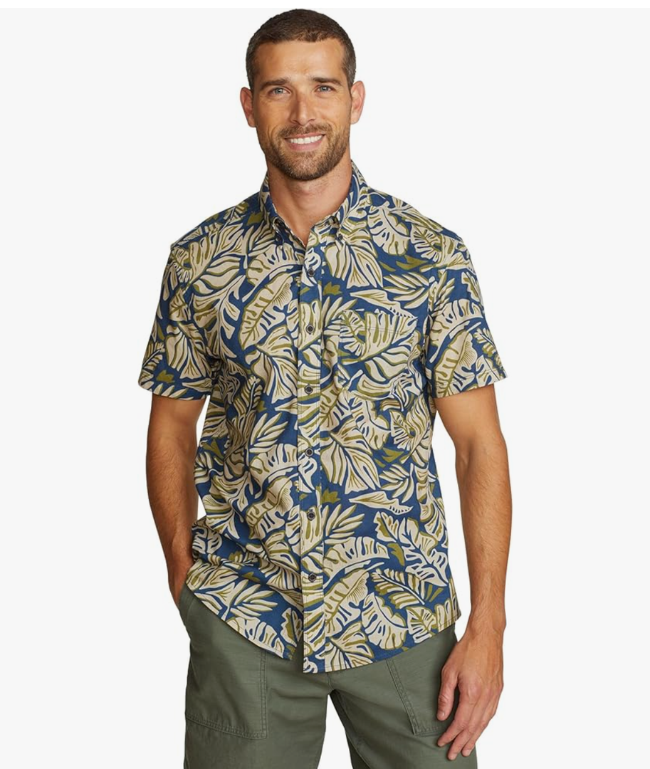 Eddie Bauer Mens Eddie Bauer Printed Baja Shirt 2XL
