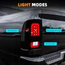 Smoked Black Full LED Tail Lights for 20092018 Dodge Ram 1500/2500/3500 & 20192024 Ram 1500 Classic, Plug & Play Blackout Style Rear Lamps