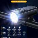 Zewdov 1000 Lumens Super Bright Bike Lights for Night Riding, Adjustable Modes Bicycle Lights Front and Rear, Rechargeable & IP65 Waterproof Bike Headlight and Taillight Set for Cycling Electronics