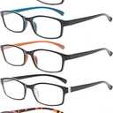 NORPERWIS Reading Glasses 5 Pairs Quality Readers Spring Hinge Vintage Glasses for Reading for Men and Women (5 Pack Mix Color-2, 0.5, x)