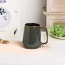 Large Ceramics Coffee Mugs,24 oz,Large Handle Design,Extra Large Tea and Coffee Cup for Office and Home，Microwave and Dishwasher Safe(Color:24 oz green)