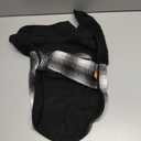 FOFOS Dog Winter Coat, Plush Dog Jacket with Leash Hole, Adjustable Warm Pet Snow Vest for Small Medium Dogs, Black, L