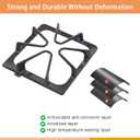 W10447925 Stove Grates Replacement for Whirlpool Stove Top, Gas Burner Range Grate for Maytag Amana Inglis Kirkland Cooktop Parts, Range Surface Grate Cast Iron Oven Grates Burner Rack Sets 4 Pack