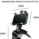 Car Phone Mount, 360 Rotatable ABS Auto Rearview Mirror Cellphone Bracket Clip with Non-Slip Base, Multifunctional Vehicle Interior Dash Phone Holder for 3 to 7 Inch Smartphones