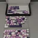 Womier MOA Keycaps Japanese, PBT Keycaps 60 75 100 Percent,Cute Dye-Sublimation 134 Keys Custom Keyboard Key Cap for Cherry Gateron MX Switches Mechanical Keyboards, Gradient Purple