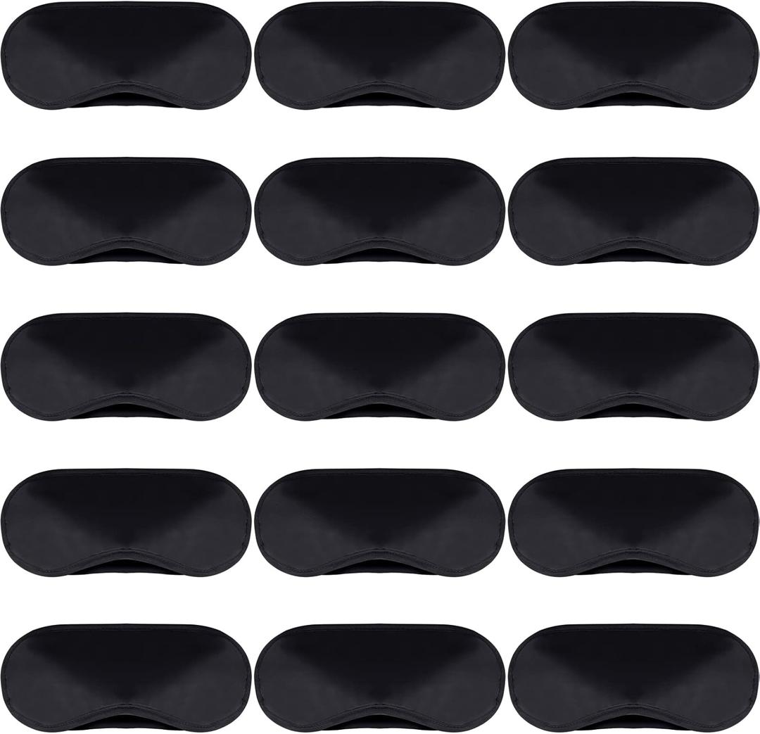 100 Pack Eye Mask Disposable Blindfolds for Games with Nose Pad Soft Eye Cover Party Pack Sleep Eye Masks Eye Shade Mask Women Men Kids (Black)
