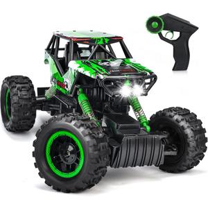 DOUBLE E 1:14 Scale Large Remote Control Car Monster Trucks for Boys with Head Lights 4WD Off All Terrain RC Car Rechargeable Vehicles Xmas Gifts for Kids