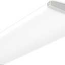 Lithonia Lighting TruWrap 4 Foot LED Ceiling Light Fixture, Low-Profile Wraparound LED Shop Light, Adjustable Lumens, Selectable Warm White/Cool White/Daylight Color, Curved Diffuser, Wide Width