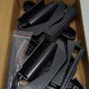 2pcs Baby Gate Banister Adapters, Black No-Drill Mounting Accessories Universal Stairway Baby Gate Mounting Kit for Round Square Railings