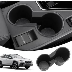 Autorder Car Cup Holder for Subaru Crosstrek 2024-2026 Accessories Water Cup Holders TPE Durable Cup Holder Insert for Crosstrek