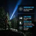Rechargeable Tactical Flashlight: Ultra Bright High-Lumen LED Beam with USB-C Charging, Heavy Duty Mid-Size Torch for Home Power Outage, Car Emergency & Outdoor Adventure