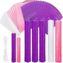 Yuntau 48 Pcs Beeswax Candle Making Kit Christmas DIY Taper Candle Set Include Beeswax Honeycomb Sheets and Cotton Wick Kit for Fun Project Family (8 x 8 Inches, Pink, White, Purple)