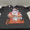 African American Santa Christmas Cool Afro Black Men T-Shirt Size 2XL