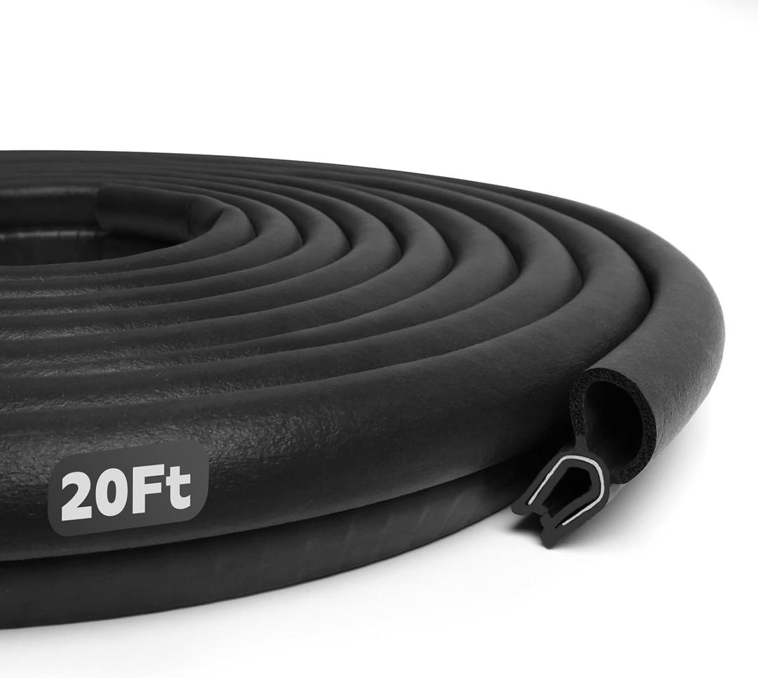 DGSL Car Door Seal Strip, Door Weather Stripping with Top Bulb Automotive Weather Stripping for Cars, Boats, RVs, Trucks, and Home Applications (20Ft)