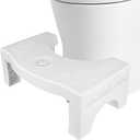 Toilet Stool Squat Adult, 7" Heavy Duty Poop Stool for Bathroom Plastic Portable Squatting Potty Foot Stool with Freshener Space Non-Slip Toilet Assistance Step Stool Healthy Gifts for Seniors Kids