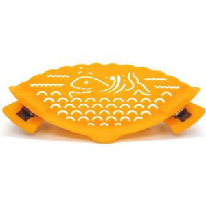 Strain Pot Strainer and Pasta Strainer - Adjustable Silicone Clip On Food Strainers for Pots, Pans, and Bowls - Kitchen Drainer Colander (7.87 inch, Orange)