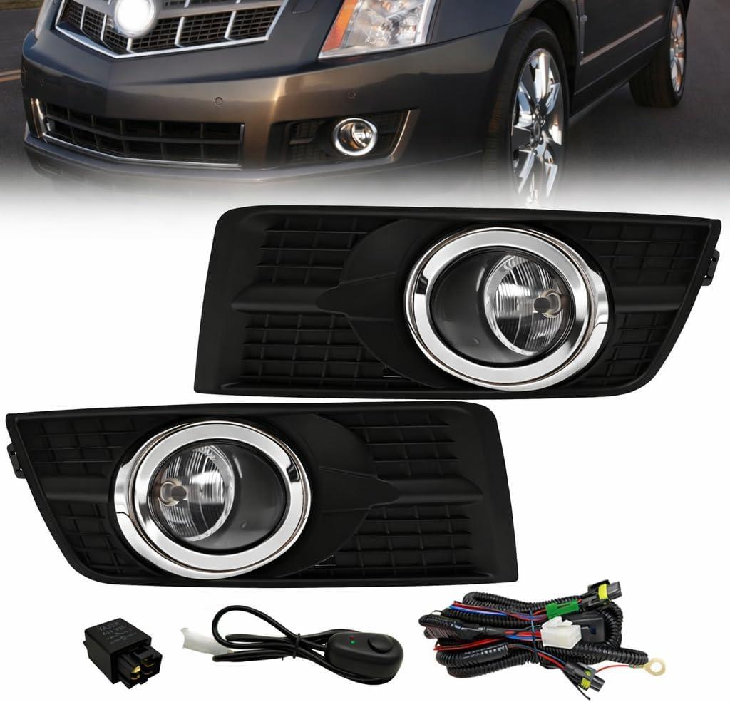 Fog Lights Compatiable with 2010-2016 Cadillac SRX with Switch and Wiring Harness Fog Lamp Set