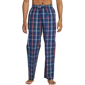 LAPASA Men's 100% Cotton Woven Plaid Pajama Pants Lounge Sleepwear Pj Lightweight Bottoms Soft Drawstring and Pockets M38