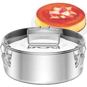 Flan Pan Flanera Mold, Stainless Steel Flan Mold with Lid - Flan Maker for 8 Quart Instant Pot