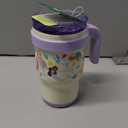 REDUCE 14 Oz Coldee Kids Tumbler with Lid and Straw - Coldee Insulated Travel Mug - Spill-Proof, Sweatproof Stainless Steel, BPA-Free - Includes Handle, Reusable Silicone Straw - Pink Mermaid