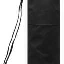 Canvas Yoga Mat Bag with Adjustable Strap & Pockets, Full-Zip Travel Gym Tote for Women & Men, Fits 1/4" & 1/3" Thick Mats, Lightweight Carrier for Yoga, Studio, Workout, Outdoor Use (Black)