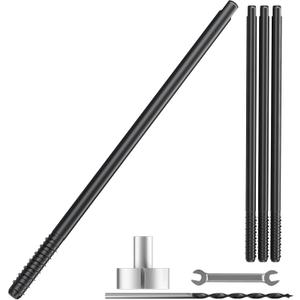 4pcs Heavy Duty Floating Shelf Brackets for 3/4" to 1.75" Boards, Invisible Blind Shelf Support Kit with CNC Drilling Jig, Double-Threaded Rods for DIY Custom Floating Shelves, 125lbs (8 inch-4pcs)