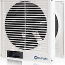 8" Room to Room Air Transfer Fan for Quietly Circulating Air, Reversible Airflow Design, 300 CFM Programmable Through Wall Fan, Durable Build Quality, 10 Speed Thru Wall Exhaust Fan for Closet, Laundry