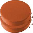 Outdoor Chair Cushions for Patio Furniture, Waterproof Round Patio Seat Cushions with Adjustable Straps for Garden Burgundy Sofa, Set of 2, Orange, 18x18x2 Inch