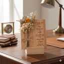Boss Lady Gifts, Wooden Dried Flower Decorative Plaque, Best Bosses Lady Office Gifts, Desk Decoration For Women, Boss Day For Women Inspirational Desk Decor, 4x4.3 Inches