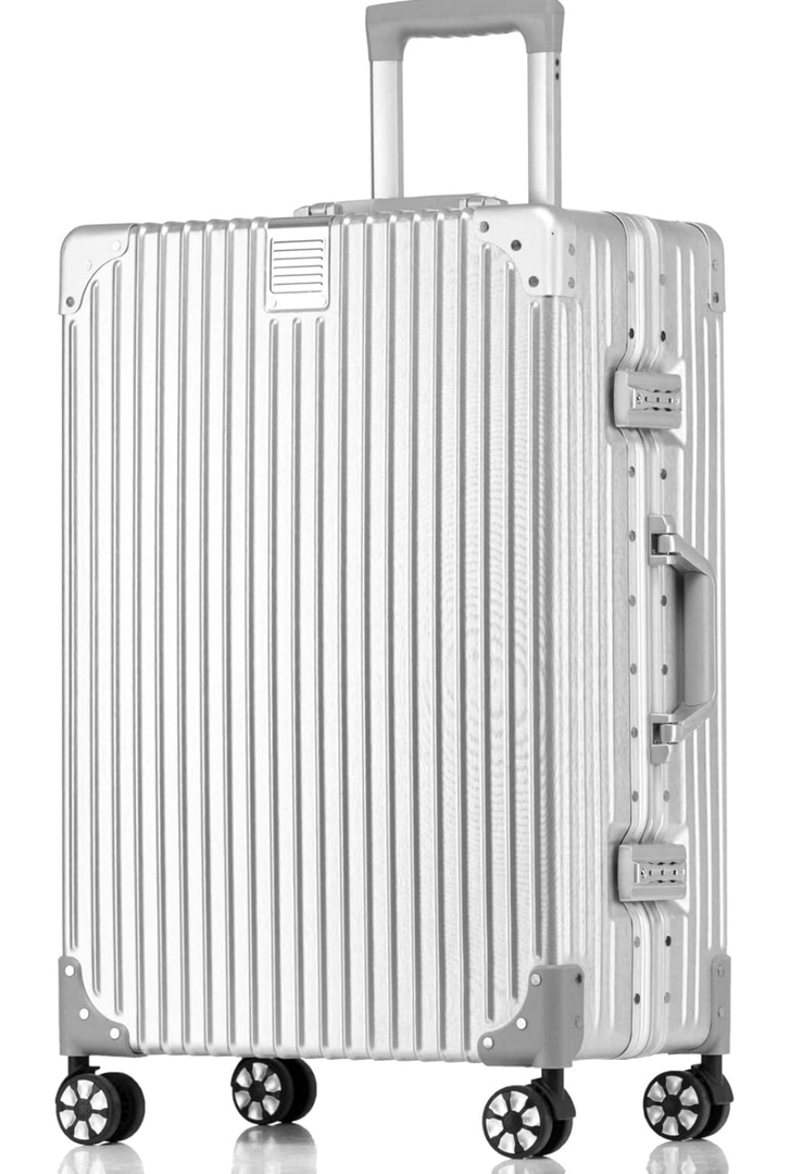 HotWay 28 Inch Checked in Luggage with Aluminum Frame,PC Hard Shell Suitcase with Spinner Wheels and TSA Lock, Large Suitcase for Travel