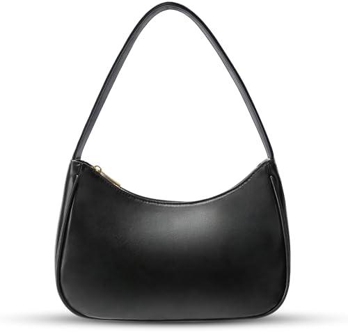 Amazon.com: Women's Shoulder Bags, Small Hobo Tote Elegant Clutch Purse with Zipper Closure(Black) : Clothing, Shoes & Jewelry