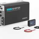 Renogy Inverter PUH 2000 watt Pure Sine Wave Inverter, Built-in Transfer Switch and Bluetooth, Car Power Inverter 12V to 120V AC Converter for RV, Truck, Camping, Home, Emergency, Off-Grid Living (2KW)