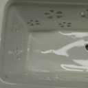 10 Inch Rectangle Ceramic Orchid Pot with Holes & Saucer - White, Effective Drainage & Ventilation for Indoor Orchids