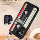 Shorogyt for Samsung Galaxy S24/for Galaxy S25 Wallet Case with Card Holder - Designer Cassette Tape Pattern Kickstand Magnetic Clasp Back Flip Folio Leather Phone Cases for S24 for Women Girls