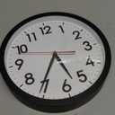 AKCISOT Wall Clock 10 Inch Silent Non-Ticking Modern Clocks Battery Operated - Analog Small Classic for Office, Home, Bathroom, Kitchen, Bedroom, School, Living Room(Black)