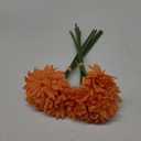 IPOPU 2 Bouquets Gerbera Daisy Artificial Flowers 10PCS Orange Flowers Faux Daisies Real Touch Flowers for Wedding Party Home Table Centerpieces Decoration(Orange)