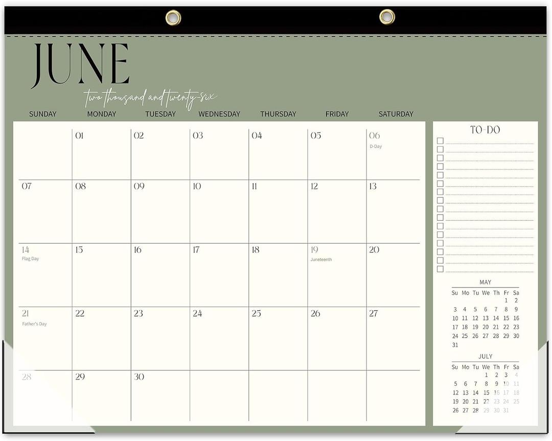 Guasslee Large Desk Calendar 2026-2027, 19-Month Large Hanging Desk/Wall Calendar From 2026 June-2027 December, 17" X 22" School Year Monthly Planner With Thick Paper For Office Home School Organizing