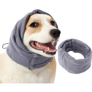 Dog Ear Muffs Noise Protection & Anxiety Relief - Comfortable & Versatile Ear Covers for Dogs - Grey, M-Head Circle(13.7"18.9"), Cotton/Polyester/Spandex (Purple)