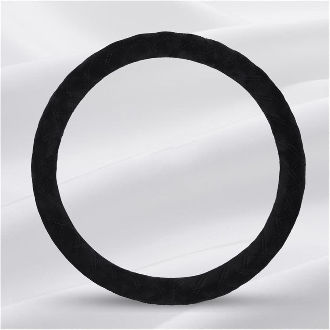 FUERU Car Steering Wheel Cover Set Car Steering Wheel Cover Winter Short Plush Stretch Breathable Car Interior Birthday Gift (Color : 4#)