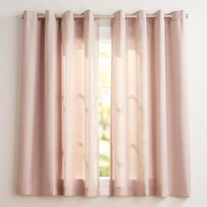 Exclusive Home Loha Linen Grommet Top Curtain Panel Pair, 54"x63", Blush