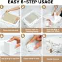 Storage Bags for Clothing, 14.8-Gallon Collapsible Vacuum Storage Boxes with Lids, Stackable Storage Bins for Blankets, Comforters, Bedding, and Underbed Storage, White (1-Pack)
