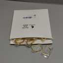 20 Pcs Stainless Steel Napkin Rings Spring Metal Napkin Ring Holders Modern Serviette Buckles Metallic Adornment for Table Kitchen Dinner Party Wedding (Matte Gold Semicircle)