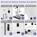 Beginner Sewing Machine, 12 Built-in Stitches with Foot Pedal, 2-Speed Control, Portable Mini Sewing Machine for Home Travel Use & Sewing Enthusiasts (black)