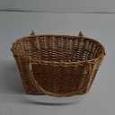 Natural Wicker Picnic Basket with Handle - Woven Willow Basket for Eggs, Candy, Groceries, Flowers, Gifts, Home & Outdoor Storage, 13x6x8 inches